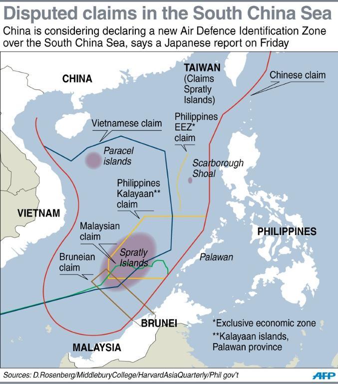 Map of the Disputed Spratly Islands in South China Sea | Brain Contour